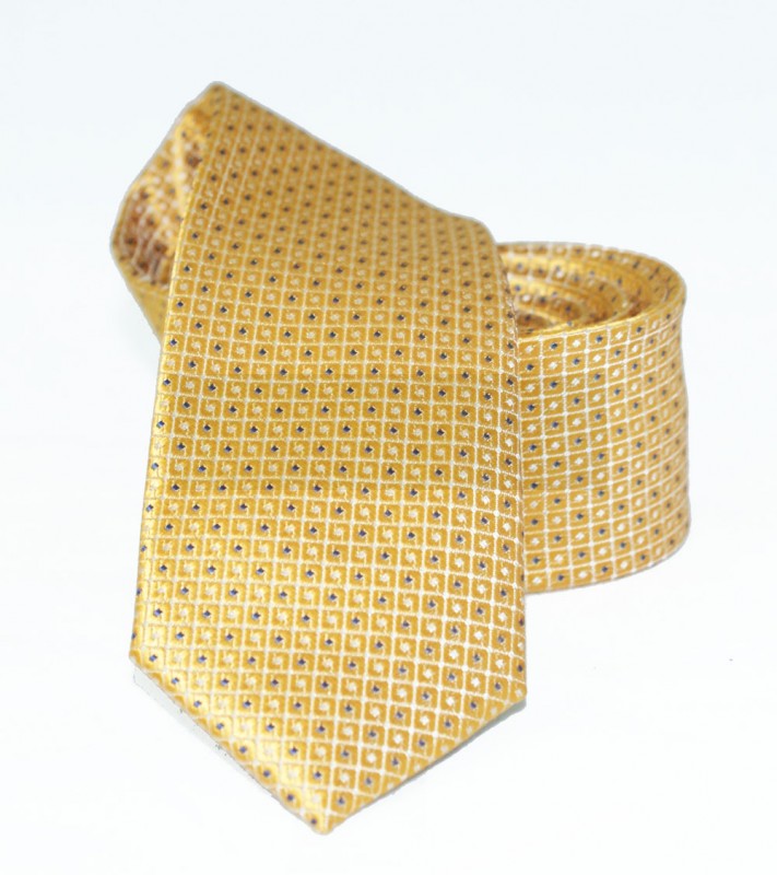     Goldenland slim nyakkendő - Aranysárga pöttyös Aprómintás nyakkendő