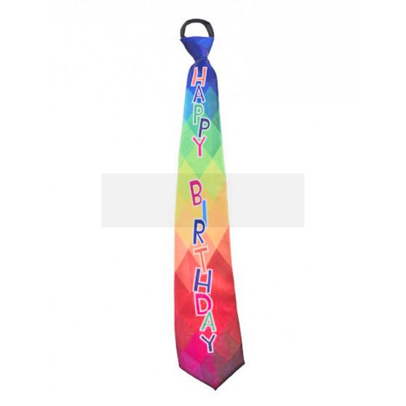 Szülinapi szivárvány nyakkendő Party,figurás nyakkendő
