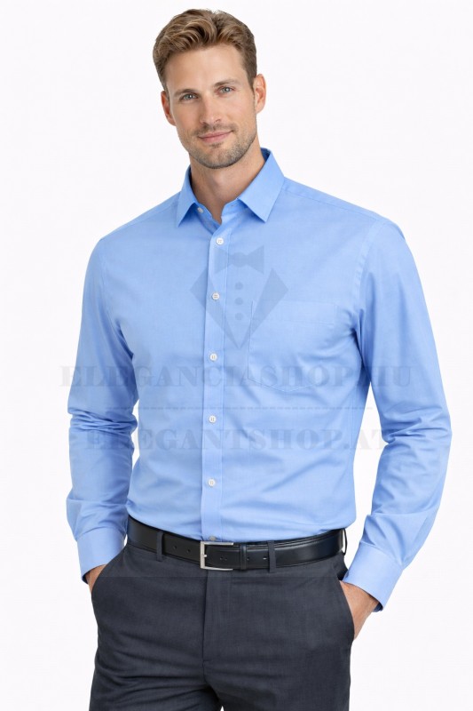             Newsmen h.u normál ing - Égszínkék Hosszúujjú ing