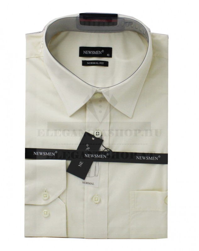 Newsmen h.u slim ing - Ecru Hosszúujjú ing Newsmen h.u slim ing - Ecru Hosszúujjú ing