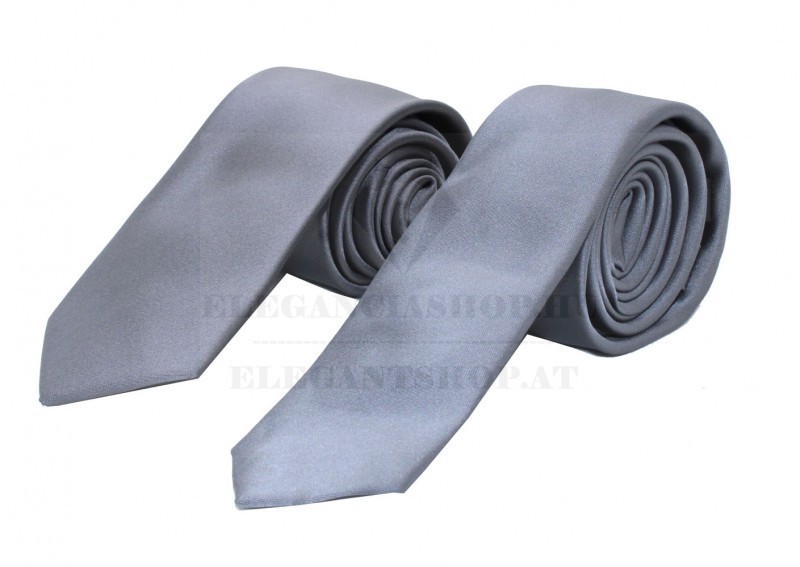      NM apa-fia slim nyakkendő szett - Grafit szürke Apa-fia szett
