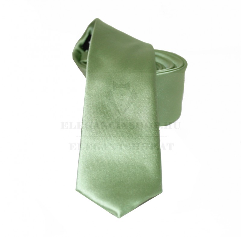                  NM slim szatén nyakkendő - Halványzöld