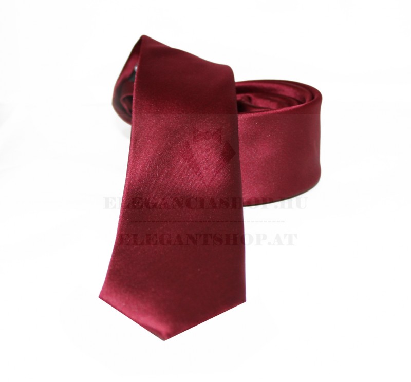                  NM slim szatén nyakkendő - Bordó