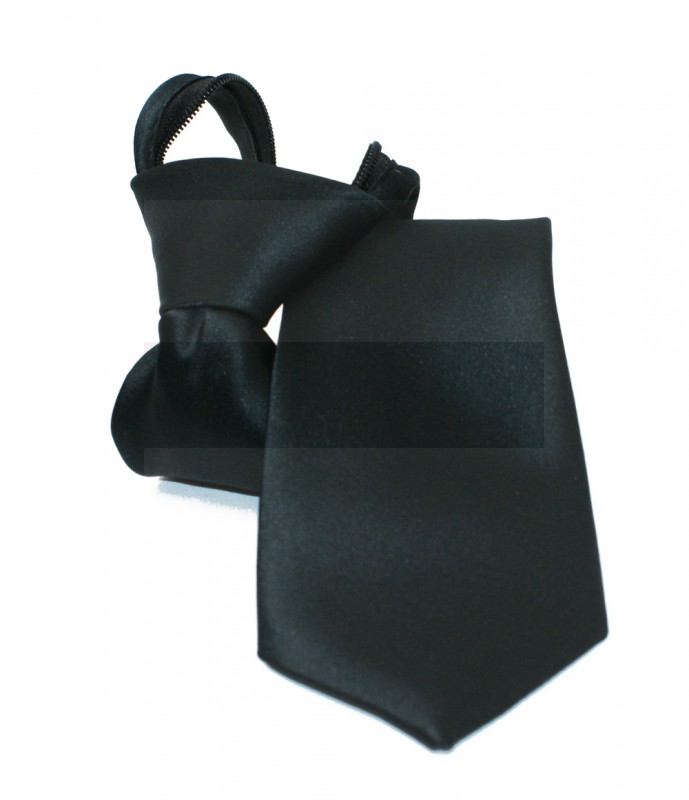   NM Állítható szatén gyerek/női nyakkendő - Fekete