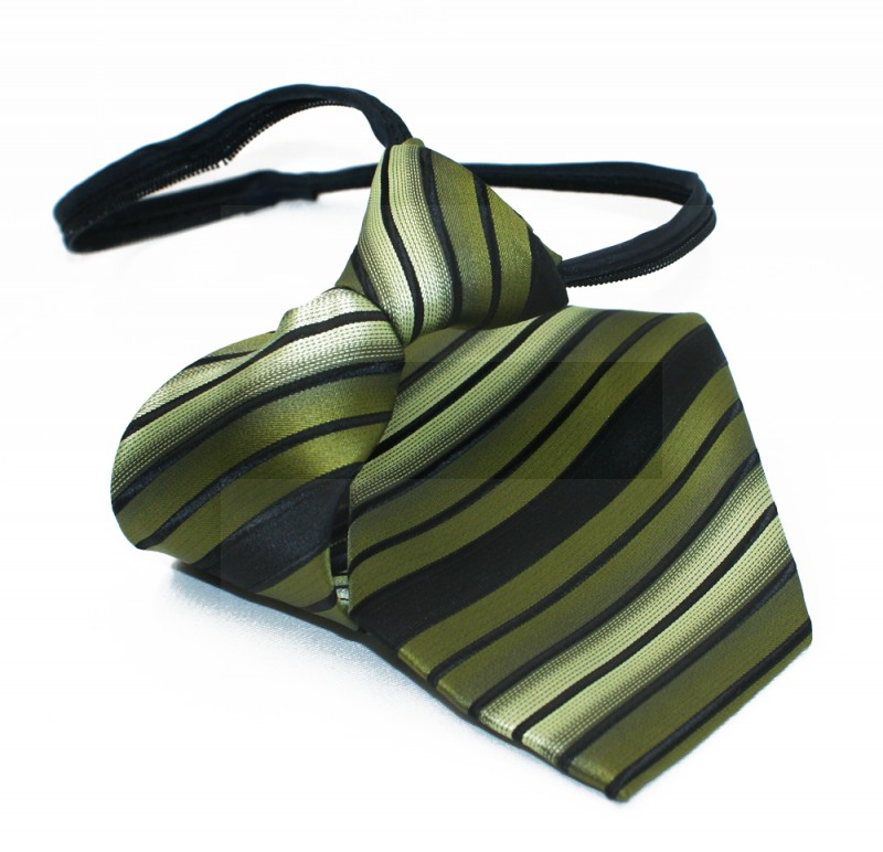   NM Állítható gyereknyakkendő - Zöld csíkos Gyerek nyakkendők