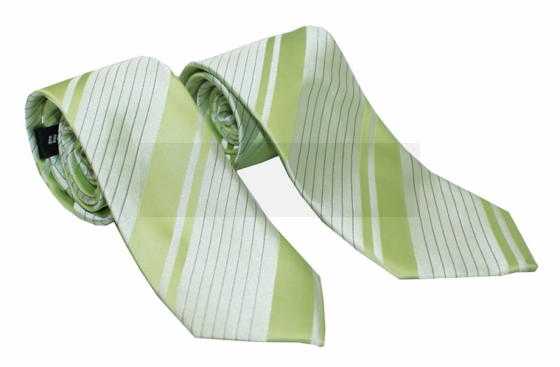         NM apa-fia nyakkendő szett - Zöld csíkos