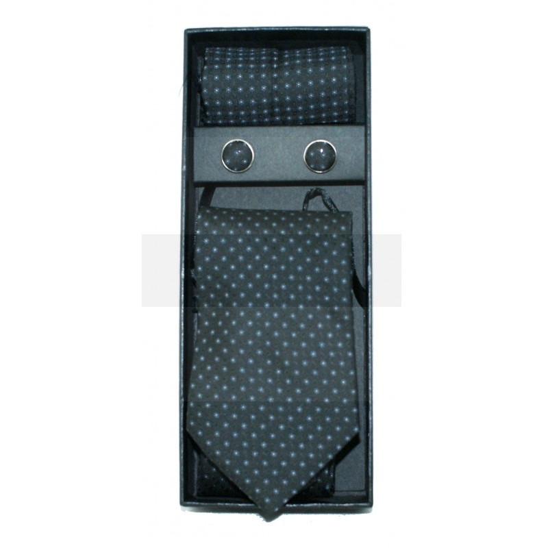   NM nyakkendő szett - Fekete pöttyös