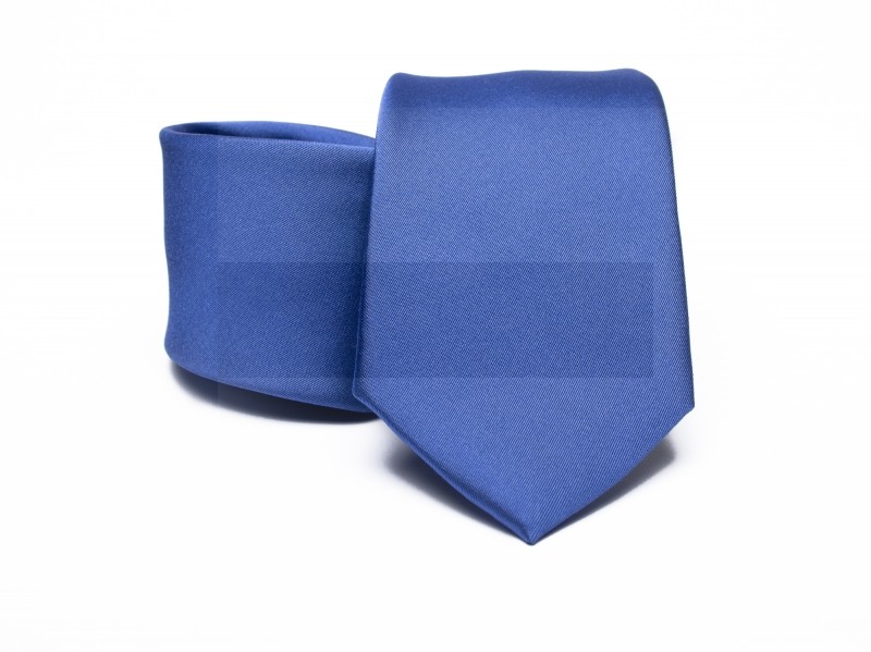   Prémium selyem nyakkendő - Tengerkék Egyszínű nyakkendő