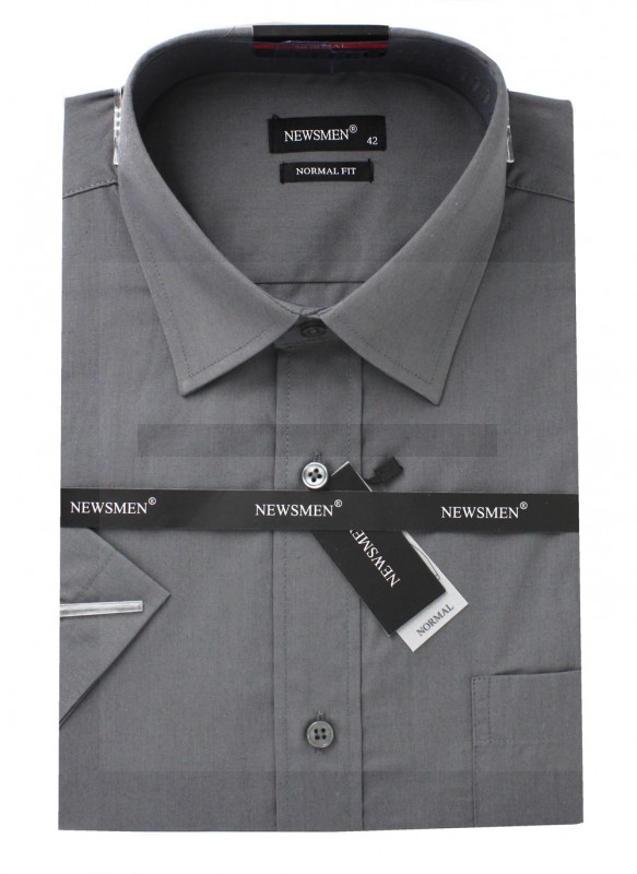 Newsmen r.u normál fit ing - Sötétszürke Normál fazon Newsmen r.u normál fit ing - Sötétszürke Normál fazon