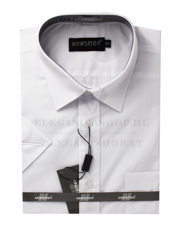    Newsmen r.u normál fit ing - Fehér Egyszínű ing