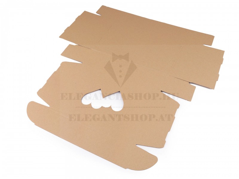Papir doboz szíves - 17 x 26 cm Ajándék csomagolás