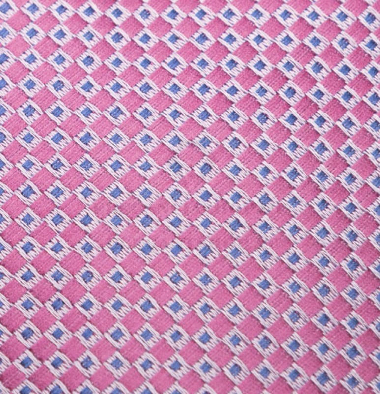    Prémium slim nyakkendő - Rózsaszín aprómintás