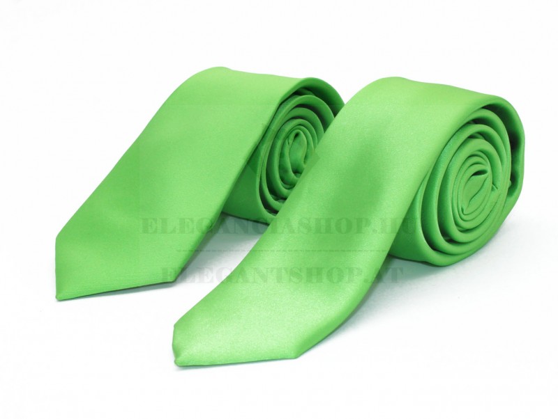      NM apa-fia slim nyakkendő szett - Almazöld szatén Apa-fia szett