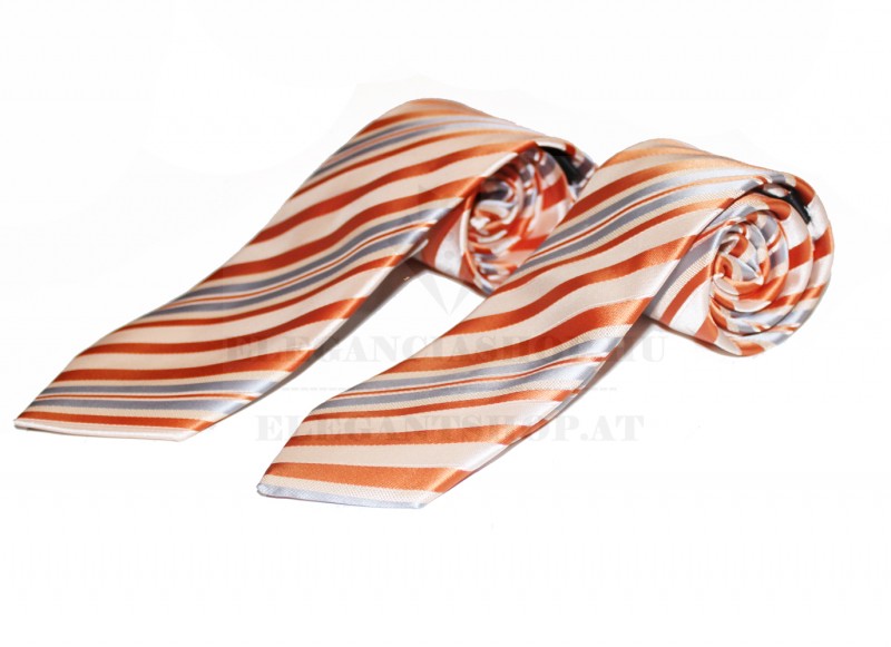         NM apa-fia nyakkendő szett - Narancs csíkos