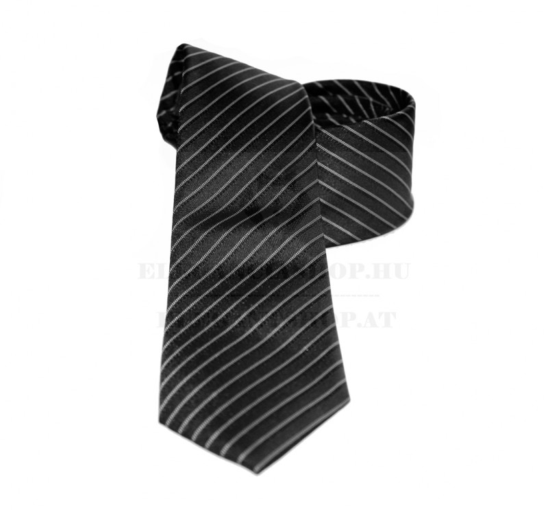               Goldenland slim nyakkendő - Fekete csíkos Csíkos nyakkendő