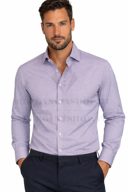             NM h.u slim elasztikus ing - Bordó mintás Slim, Smart fazon