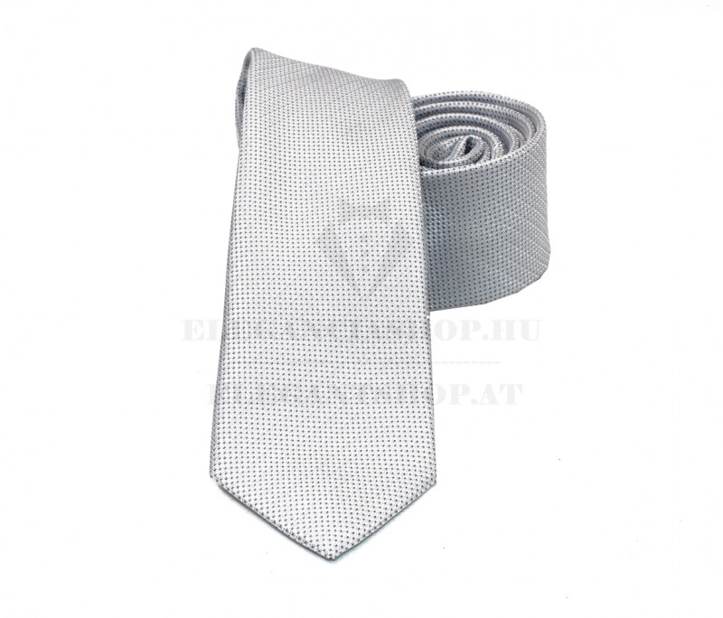                    NM slim szövött nyakkendő - Ezüst aprómintás