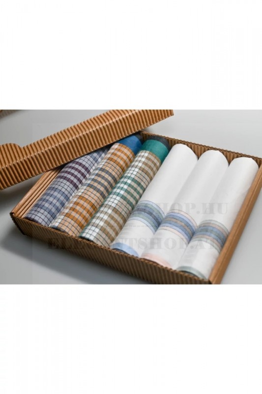      Ajándék zsebkendő szett - 6 db/csomag Pamut zsebkendő