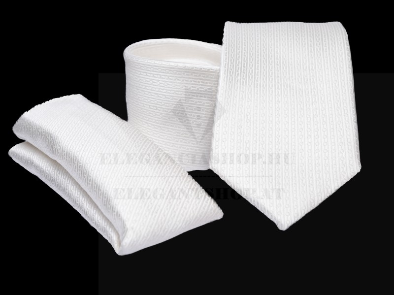    Prémium nyakkendő szett - Fehér mintás Nyakkendők esküvőre