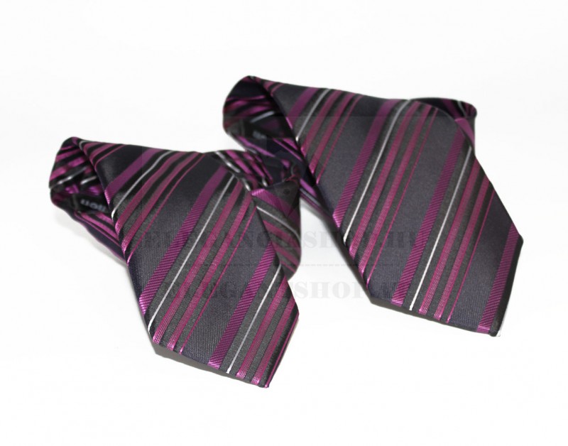      NM apa-fia nyakkendő szett - Lila csíkos Apa-fia szett