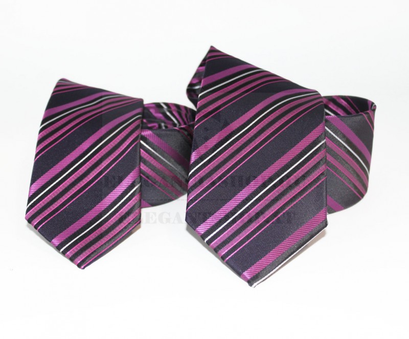      NM apa-fia nyakkendő szett - Lila csíkos Apa-fia szett