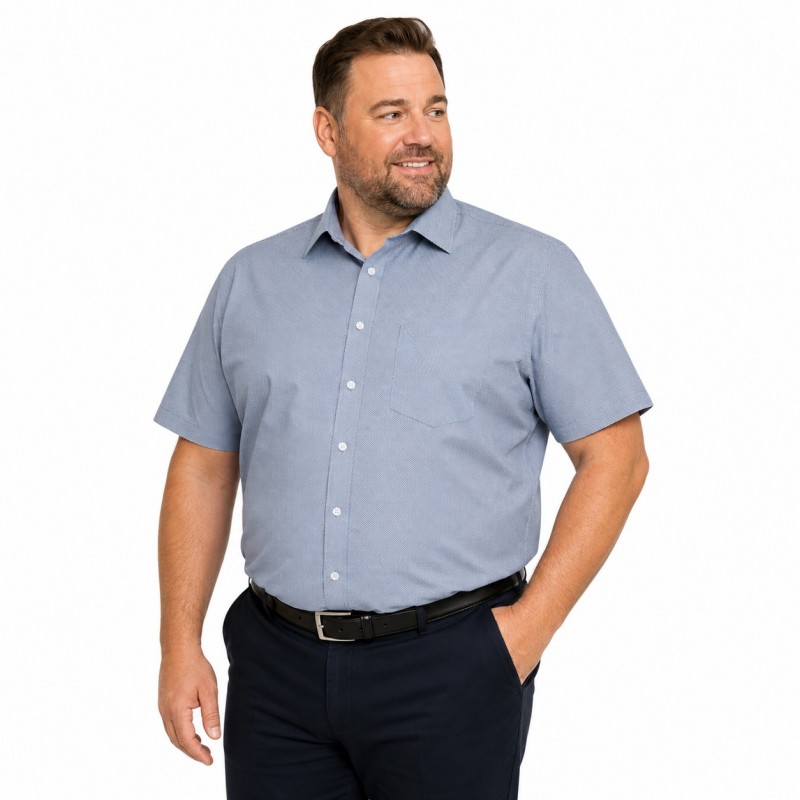 NM elasztikus extra r.u ing - Kék aprómintás Extra méret NM elasztikus extra r.u ing - Kék aprómintás Extra méret