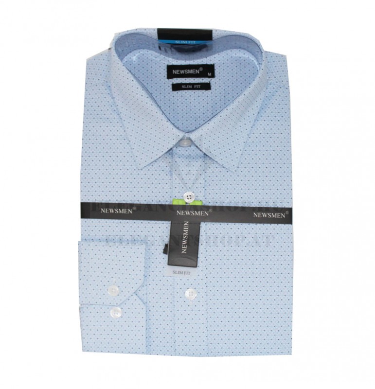 Newsmen h.u slim ing - Világoskék aprómintás Mintás ing Newsmen h.u slim ing - Világoskék aprómintás Mintás ing