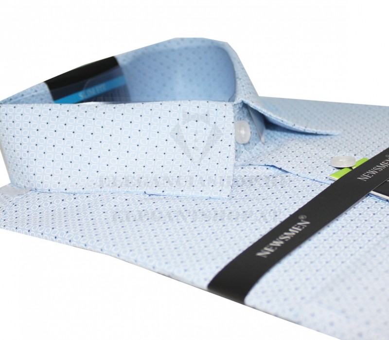 Newsmen h.u slim ing - Világoskék aprómintás Mintás ing Newsmen h.u slim ing - Világoskék aprómintás Mintás ing