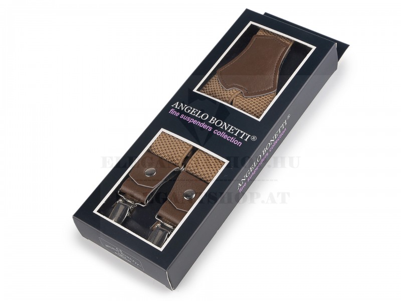 Angelo Bonetti bőr nadrágtartó - Mogyoró