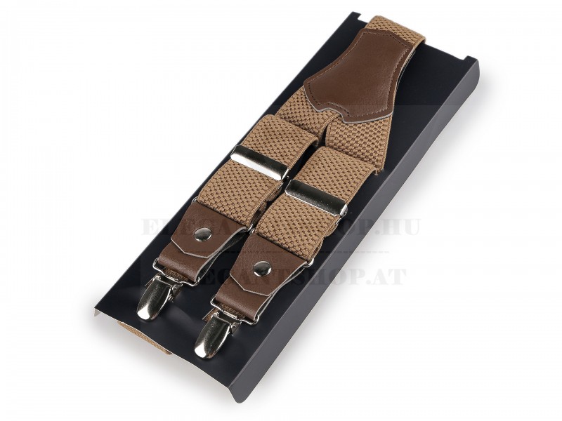 Angelo Bonetti bőr nadrágtartó - Mogyoró