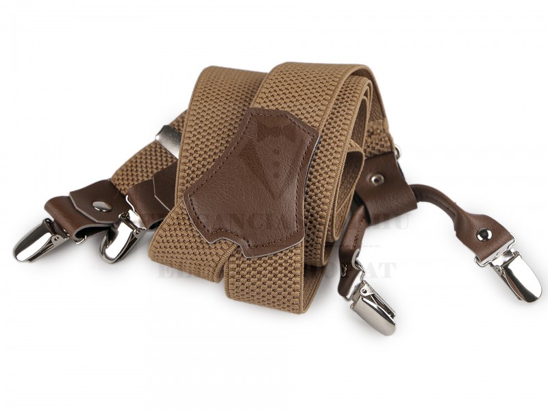 Angelo Bonetti bőr nadrágtartó - Mogyoró