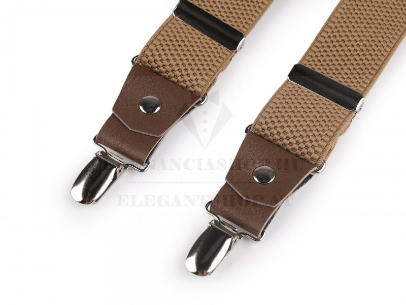 Angelo Bonetti bőr nadrágtartó - Mogyoró