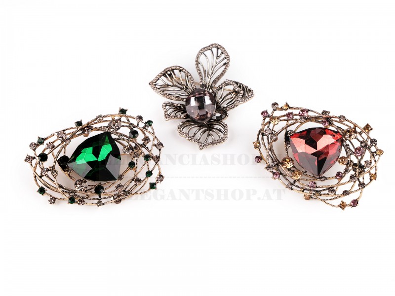  Bross csiszolt kövekkel Kitűzők, Brossok