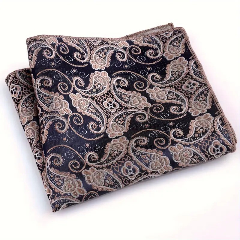 Exkluzív díszzsebkendő - Arany-sötétkék mintás                     Exkluzív díszzsebkendő - Arany-sötétkék mintás