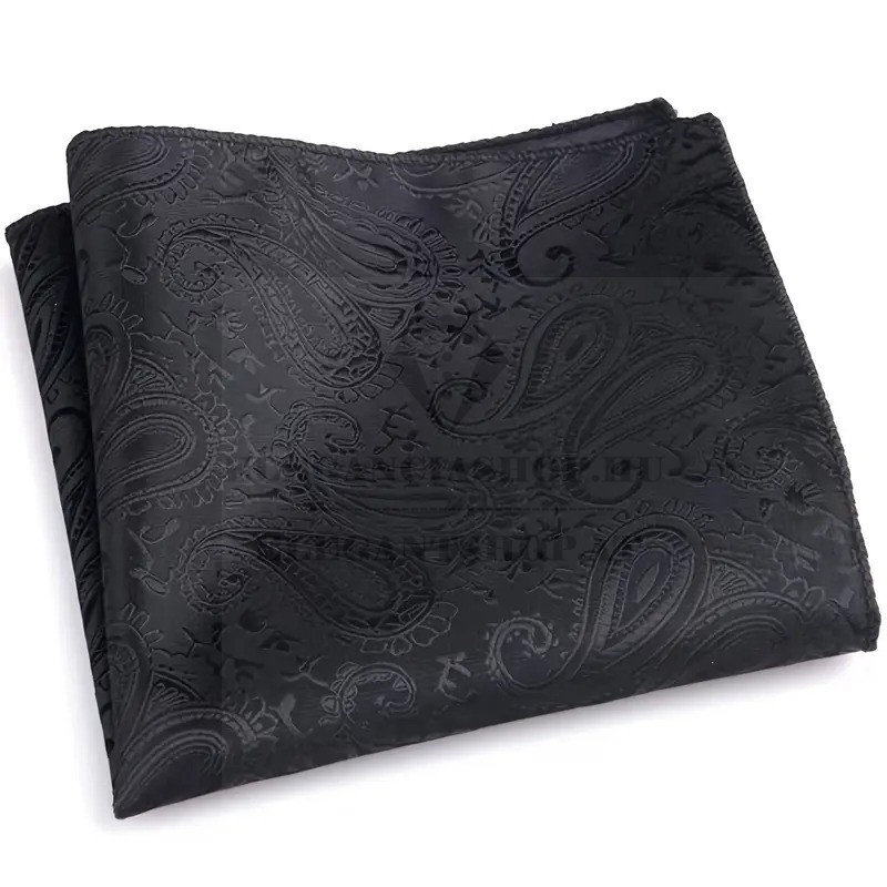 Exkluzív díszzsebkendő - Fekete mintás Exkluzív díszzsebkendő - Fekete mintás