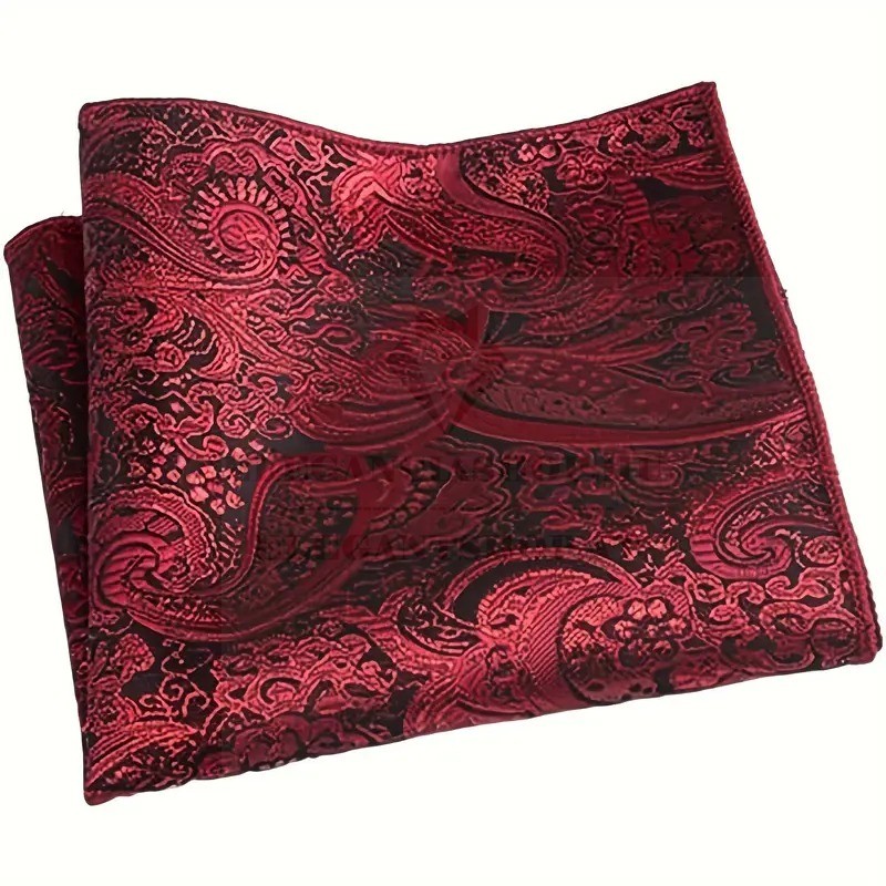 Exkluzív díszzsebkendő - Meggypiros mintás                     Exkluzív díszzsebkendő - Meggypiros mintás