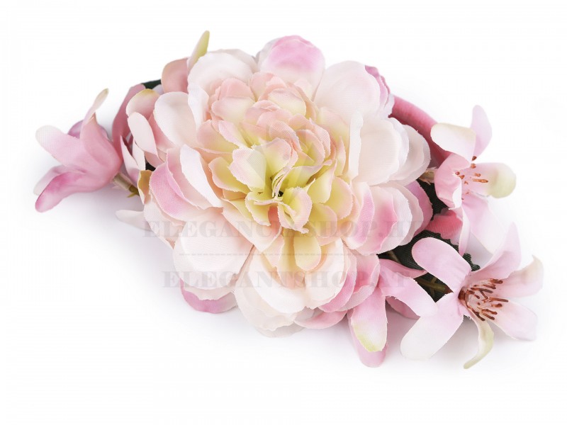 Hajgumi virágokkal Ékszer, hajdísz Hajgumi virágokkal Ékszer, hajdísz