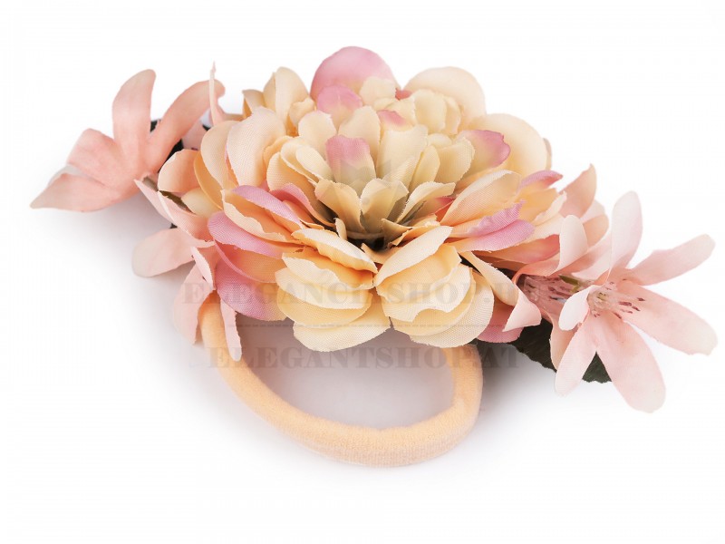 Hajgumi virágokkal Ékszer, hajdísz Hajgumi virágokkal Ékszer, hajdísz