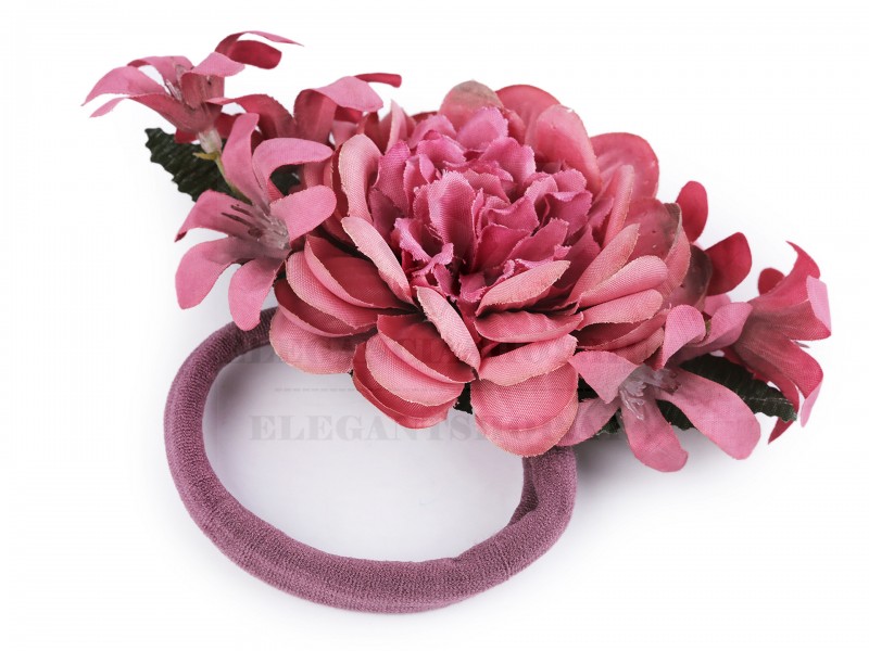 Hajgumi virágokkal Ékszer, hajdísz Hajgumi virágokkal Ékszer, hajdísz