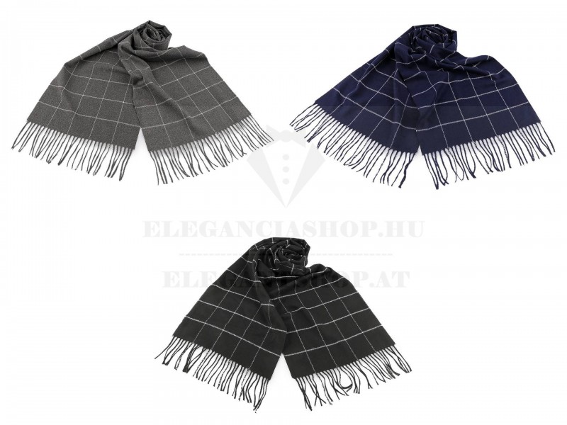 Férfi sál rojtokkal kockás Férfi sál rojtokkal kockás