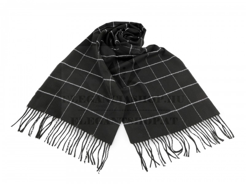 Férfi sál rojtokkal kockás Férfi sál rojtokkal kockás