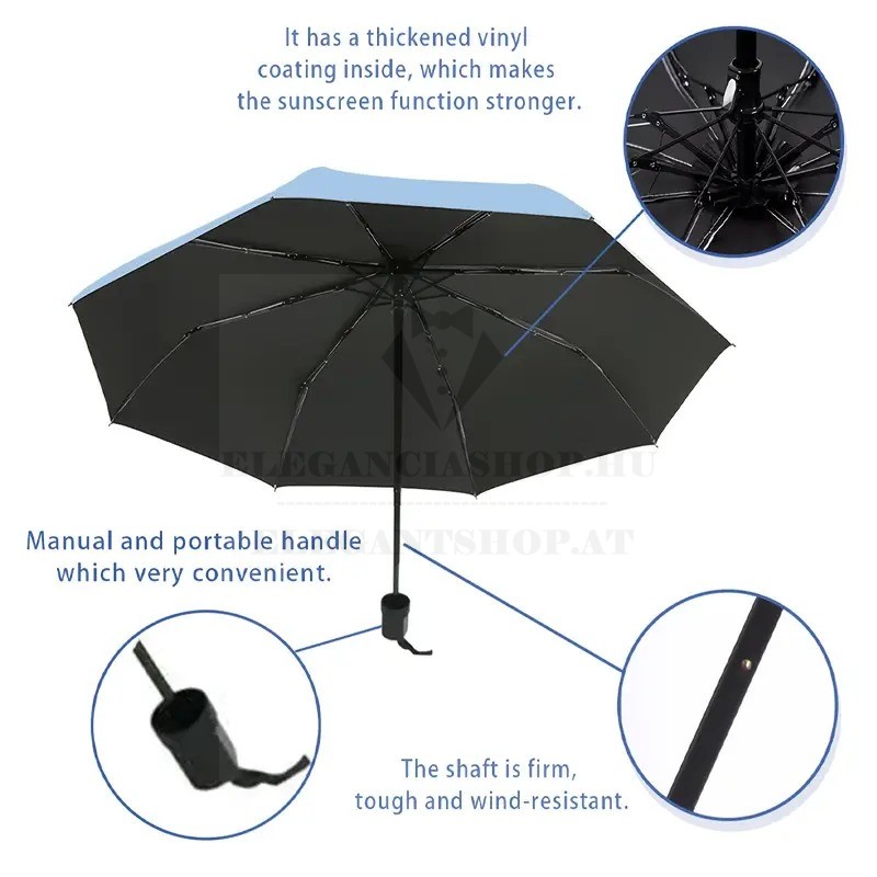 Unisex összecsukható UV szürős esernyő  Unisex összecsukható UV szürős esernyő