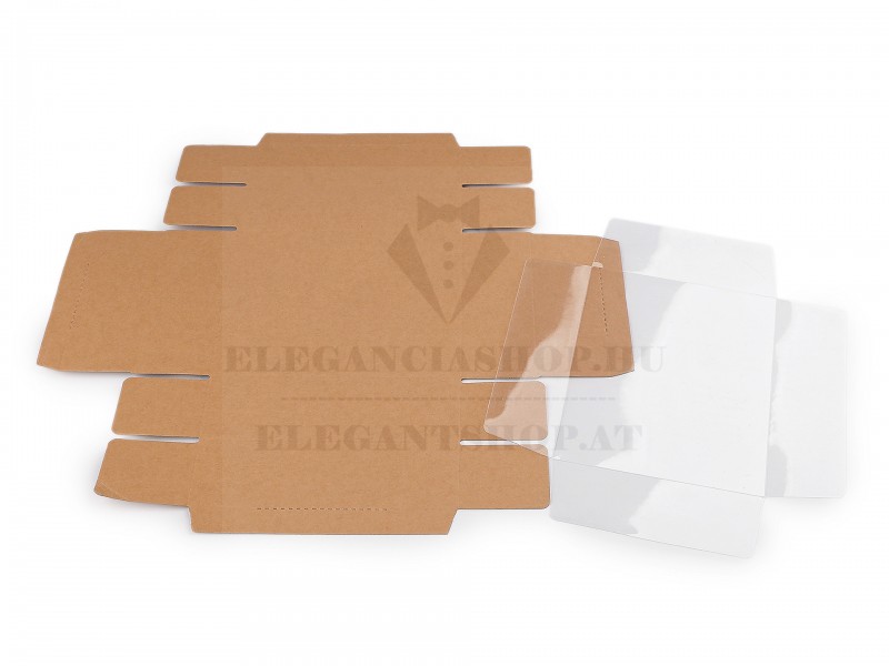    Papírdoboz átlátszó tetővel 12 x 15 cm - 10 db