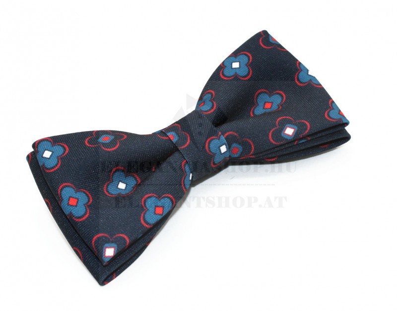 Prémium csokornyakkendő - Sötétkék virágmintás Prémium csokornyakkendő - Sötétkék virágmintás