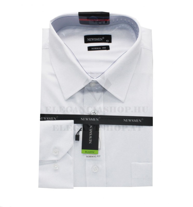 Newsmen bambusz elasztikus h.u ing - Fehér Egyszínű ing Newsmen bambusz elasztikus h.u ing - Fehér Egyszínű ing