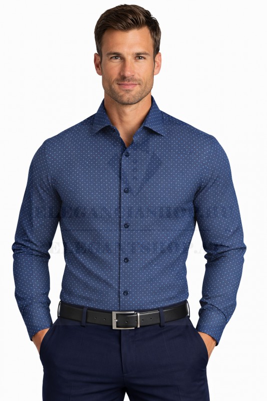 NM h.u slim elasztikus ing - Sötétkék mintás Slim, Smart fazon NM h.u slim elasztikus ing - Sötétkék mintás Slim, Smart fazon