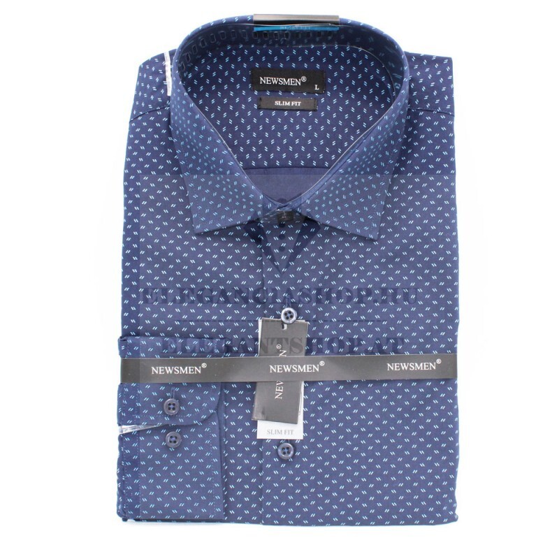 NM h.u slim elasztikus ing - Sötétkék mintás Slim, Smart fazon NM h.u slim elasztikus ing - Sötétkék mintás Slim, Smart fazon