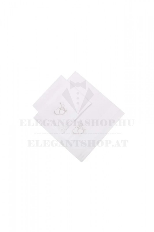 Női hímzett esküvői zsebkendő - Szív Női hímzett esküvői zsebkendő - Szív