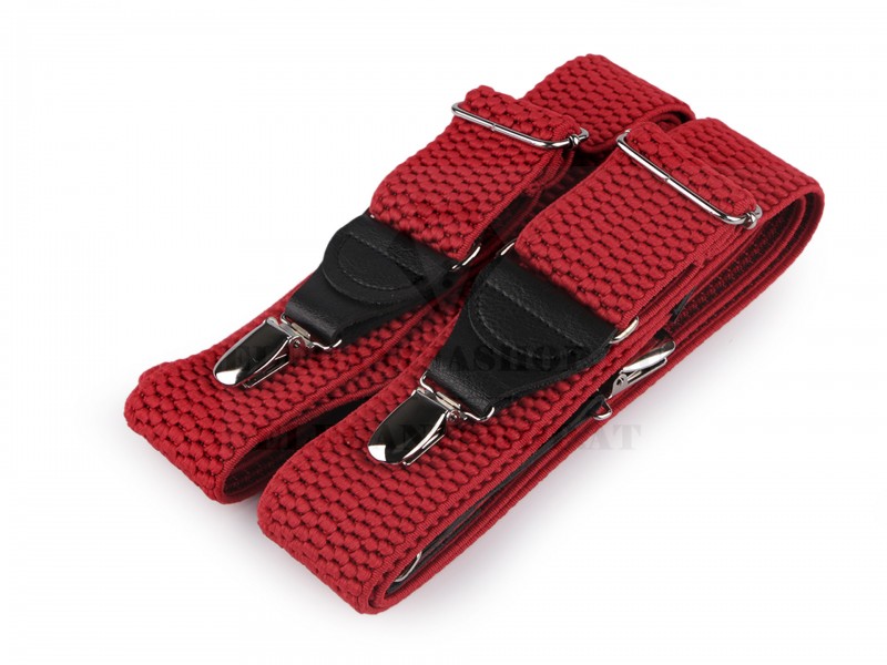     Nadrágtartó eko bőr - Piros Férfi nadrágtartó