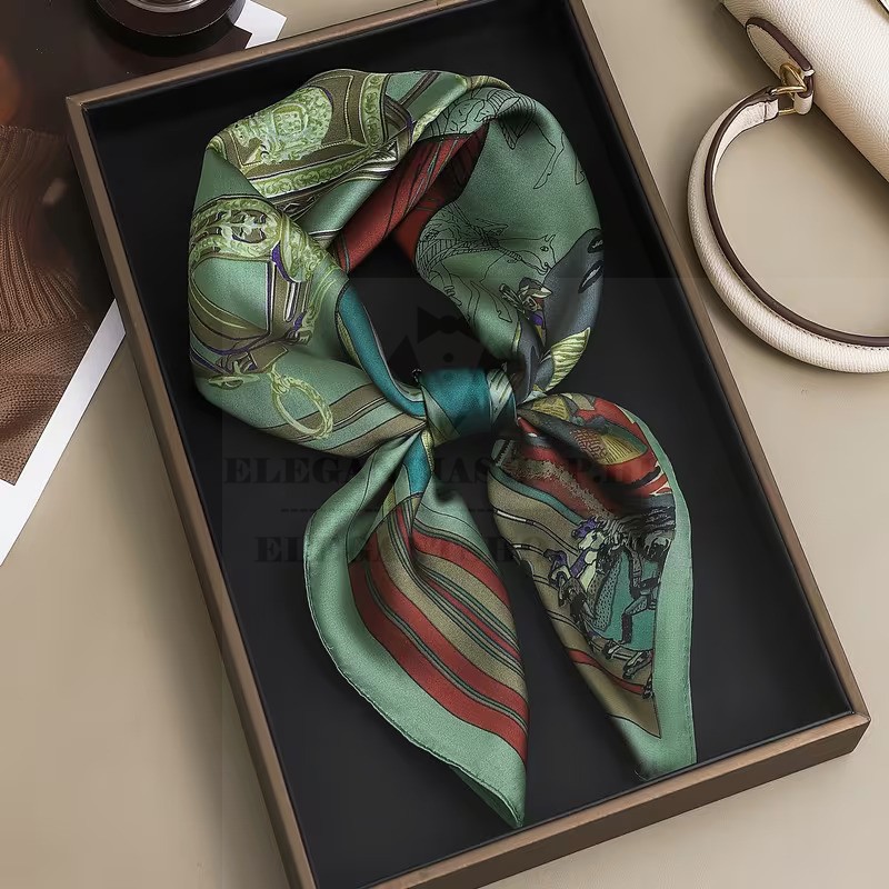 Unisex exklúzív szatén sál - Zöld Unisex exklúzív szatén sál - Zöld